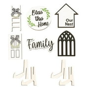 Easter Clearance Wgmhea Mantel Decor 8 Farmhouse Decor for Tiered Tray Rustic Wooden Sign Farmhouse Table Centerpieces with Artificial String Light Plastic Stand for Kitchen Table Decor Housewar Bal